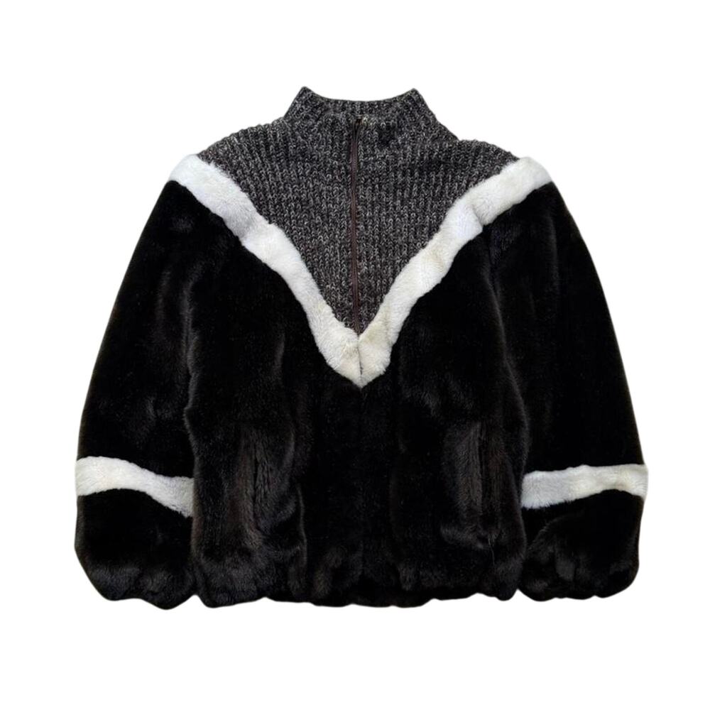 Vintage Grandella II Sportowne Fur Zip Coat